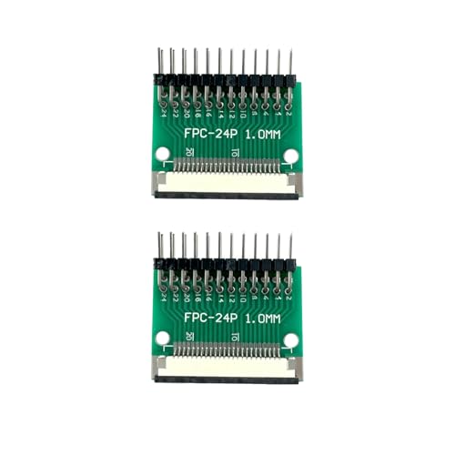 MTCELL FFC FPC PCB�R���o�[�^�[�{�[�h 2�� ���p�w�b�_�[�t�� 24�s�� 1.0mm (�R�l�N�^�\�P�b�g�͂͂񂾕t���ς�) �s�b�`����DIP 2.54mm FFC�P�[�u���J�b�v�������A�_�v�^�[�p