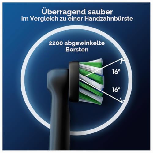 Oral-B Pro Cross Action Elektrische Zahnbürstenköpfe, X-Form und abgewinkelte Borsten für tiefere Plaque-Entfernung… – Ansicht 5