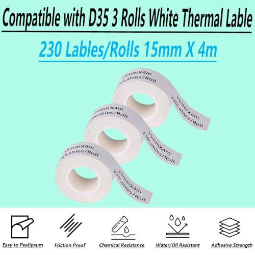 Ruban adhésif thermique compatible Phomemo D35 à impression nette - 2