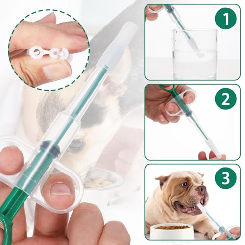 ShanBye Tabletteneingeber Katze,3 PCS Tablettenteiler Haustier Wiederverwendbare Pet Pusher Spritze Tablettengeber Tablette Feeder Pet Pusher Pille Assist Tablettengeber für Katzen Hunde Kleintier