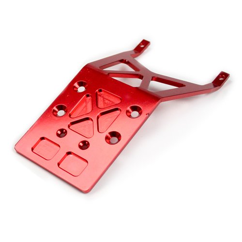 Atomik RC Alloy Rear Skidplate, Red fits the Traxxas 1/10 Slash and Other Traxxas Models - Replaces Traxxas Part 5837
