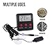 Digital Reptile Thermometer and Humidity Gauge Remote Probes – Terrarium Reptile Hygrometer Thermo Humidor Tank Cage Incubator Brooder Indoor Outdoor