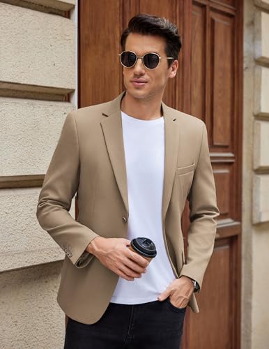 COOFANDY Men's Casual Blazer Slim Fit Lightweight Sport Coat Two Button Suit Jacket3