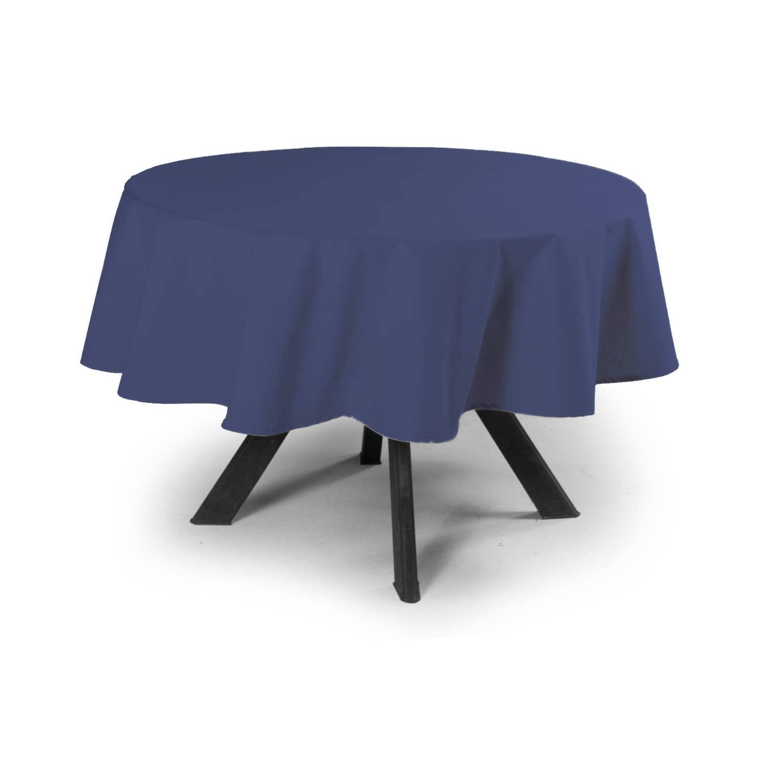 Mantel Redondo Antimanchas a Mano Efecto Lino de Poliéster 100% 180x180, Cubre Mesa, Manteles para Mesa