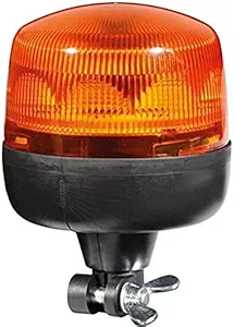 HELLA 010979011 RotaLED Flexible Mount Beacon Warning Light, Rotating Pattern, Waterproof, 12/24V, Amber