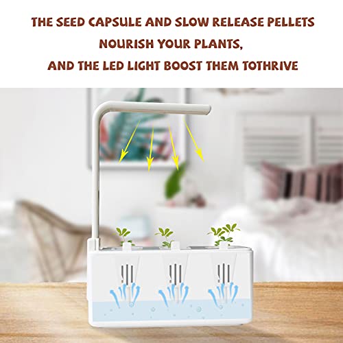 Colmo Indoor Herb Garden Kit With Led Spectrum Hydroponics Growing System Hydroponic Herb Garden Kit Garden Planter In Home Smart Windowsill Herbs Veggies Planter Indoor Planter #TOP4