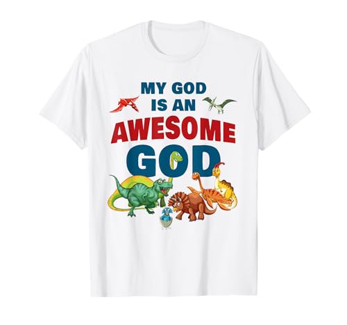 My GOD is an Awesome GOD ? Christian Faith Kids Dinosaur T�V���c
