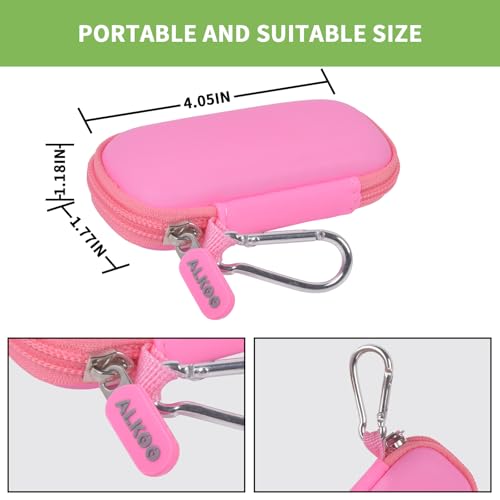 Image of USB Flash Drive Case, SD Card /Thumb Drive /Memory Cards Holder, Bag Only | SDXC /SDHC Storage, Electronic Accessories Organizer for SanDisk / for Samsung, for Students /IT /Office /School /Travel, Pink