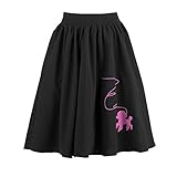  Candow Look Women Black Embroidered Skirt High Waisted Circle Skirt