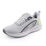 Bacca Bucci® Men's Essential Your Everyday All Purpose Walking Running Casual Shoes- Grey, Size UK8