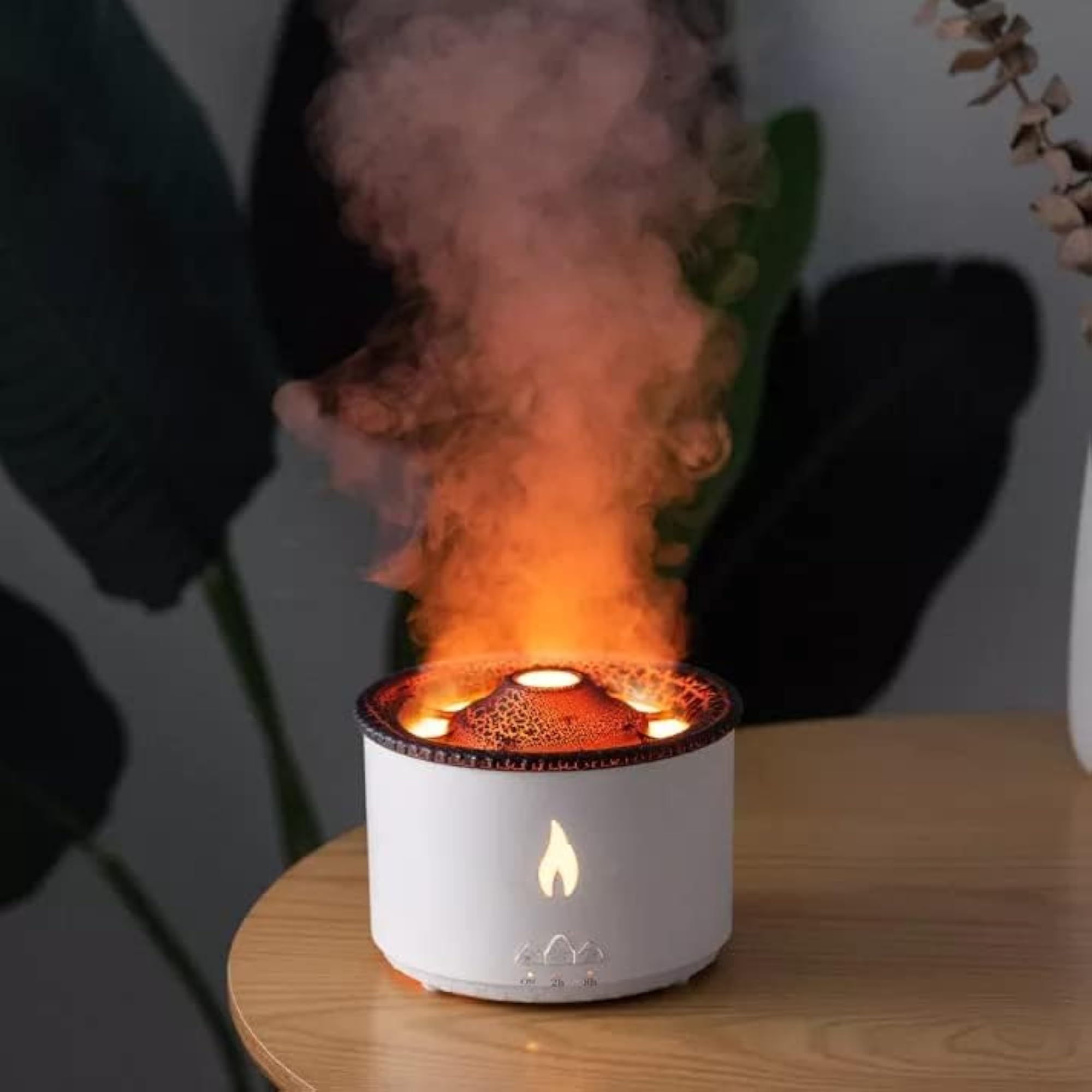 Vrishay Humidifier for Home with Flame Diffuser