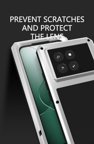 Coque Xiaomi 14 en aluminium robuste et verre premium blanc