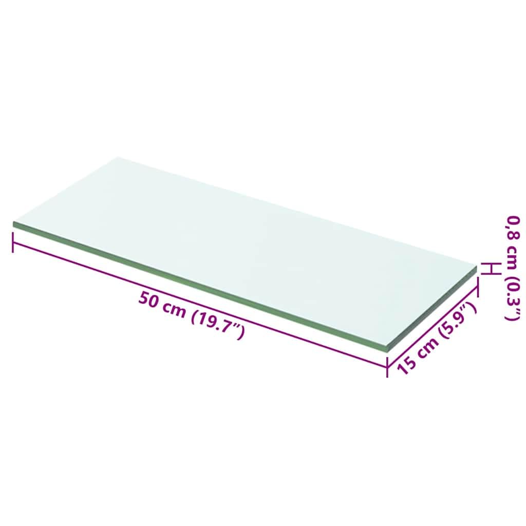 vidaXL Regalböden 2 STK. Glas Transparent 50x15 cm