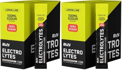 Image of BARE PERFORMANCE NUTRITION BPN Electrolytes Go Packs Hydration Drink Mix | Sugar Free Electrolyte Powder | 500mg Sodium per Serving | Naturally Sweetened | Lemon Lime, 30 Servings (Pack of 2)