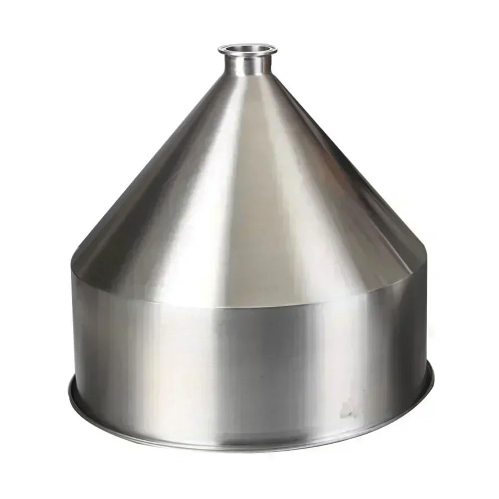 Imbuto, 1 Pezzo in Acciaio Inox 304 addensante for Cereali Alimentari macchinari industriali for la raffinazione Imbuto Diametro 30 cm capacità 10 Litri Argento(C)