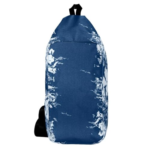 Sac de poitrine monobandoulière bleu en format 16x36.5cm pour hommes et femmes actifs