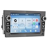 SIXWIN 4+64G Android 15 Autoradio für Opel Corsa d/Astra h/Zafira b/Meriva mit Carplay/Android Auto/Mirrorlink, 7 Zoll HD Bildschirm mit GPS WiFi Bluetooth FM/RDS EQ USB Typ C+Rückfahrkamera（Grau）