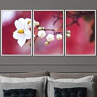 3 Piece Framed Canvas Wall Art Bohemian Bouquet Colorful Canvas Prints Home Artwork Decoration for Living Room,Bedroom - 16