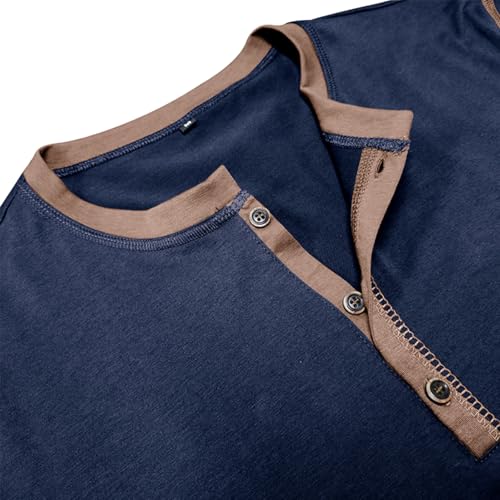 Men's Henley Shirts Classic Casual Basic Tee Shirts Long Sleeve Cotton Button T Shirts4
