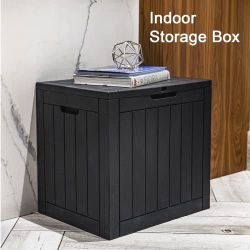 Deck Box 30 Gallon Outdoor Storage Box For Food Deliveries, Patio Tools, Outdoor Cushions & Pillows, Garden Supplies, Pet Stuff And Pool Accessories, Black (Delivery Sign & Lock Included) #TOP7