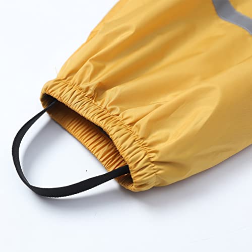 Kids Rain Pants Suspender Waterproof Trousers Toddler Mud Pants Dirty Proof Girls Boys Lined Rain Trousers 2-11 Years4