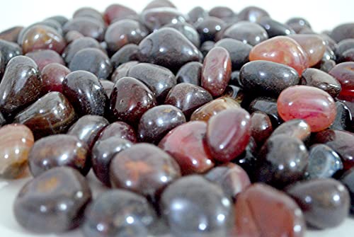 Image of Maroon Onyx Pebbles for Decoration - Pebbles Stones for Fish Tank Aquarium, Fountain, Table Decor - Decorative Stones and Pebbles for Home /Garden Decor (900 Grams, Maroon Onyx)