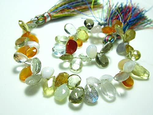 Faceted Pear Briolettes d'exception en pierres naturelles haut de gamme