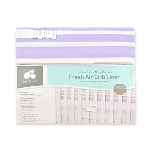 Just Born Fresh Air Crib Liner, Lilac - Thumbnail 4