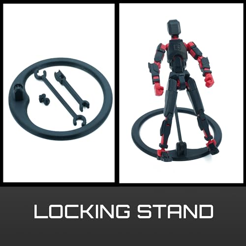 Image of Dummy 13 Action Figure Robot | Fully Articulated 3D Printed Robot Toy | 5.4-inch Collectible Figurine | Matte Finish | Unassembeled | Combo of 2 (RedBlack+BlackRed)