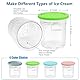 Auvrgmin 4 Stück Creami Behälter für Ninja Creami Deluxe Ice Cream Maker NC501 NC501EU NC500 Series Pints ​​und Deckel, BPA-Free, spülmaschinenfest, Rosa, Grün, Grau und Blau