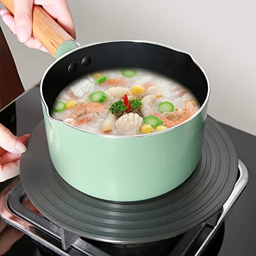 Wuweot Gas Stove Diffuser Set Of 2, 9.3'' & 11'' Range Heat Diffuser Plate, Aluminum Induction Reducer Flame Guard Simmer Ring Plate, Round Fast Defrosting Tray, Protects Pot Cookware Accessories #TOP5
