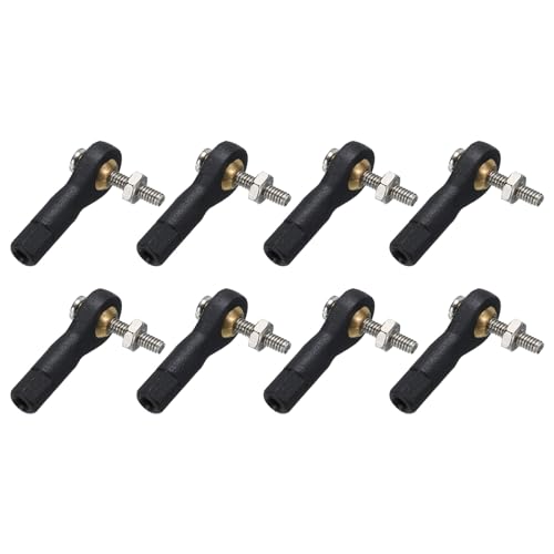 sourcing map M2xL19mm Lever Steering Linkage Tie Rod Ball Head Link Joint End with nuts for RC Crawler Car Pack of 8