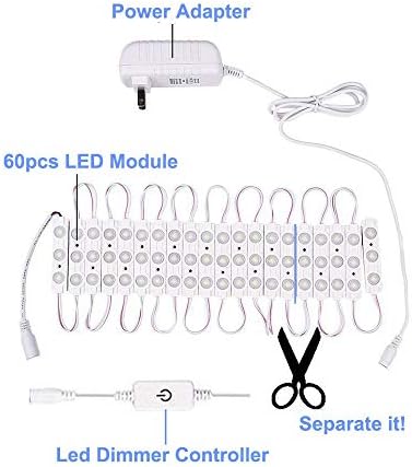 LED Vanity Mirror Light, Hollywood Style Vanity Makeup Light, 10ft Ultra Bright White LED, Dimmable, Touch Control Light Strip for Makeup Vanity Table & Bathroom Mirror, Mirror Not Included