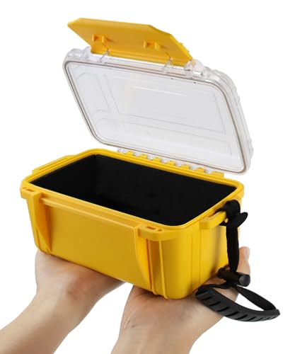 Wxvhji Small Waterproof Box Dry Box Waterproof Storge Container Small Watertight Dry Boxes for Kayaking Boat, 6.5" L x 4.3" W x 3.4" H