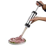 MáQuina De Hacer Embutido Embutidor de salchichas de acero inoxidable, pistola for cecina, jeringa for carne Manaul, herramienta for salchichas casera, herramienta de relleno for salchichas pequeñas M