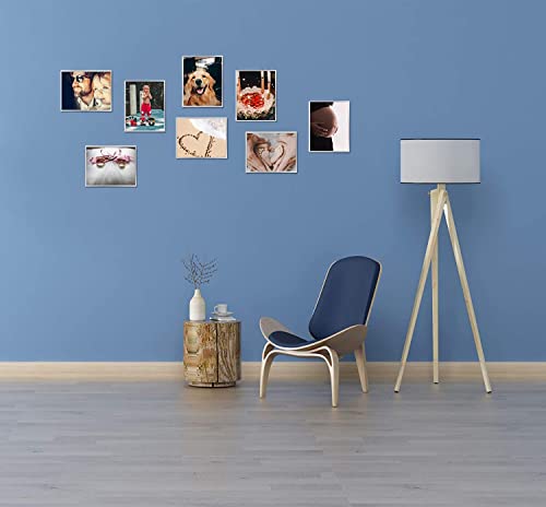 Golden State Art, 8X10 Aluminum Photo Frame For 5X7 Pictures With Ivory Mat Easel Stand For Tabletop Display - Wall Display - Great For Weddings, Graduations, Events, Portraits (Silver, 8-Pack) #TOP6