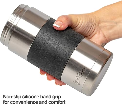 Petfusion Portable Dog Water Bottle&Dog Water Bottle Dispenser (New-Large 22Oz Dispenser) Insulated 2 Wall Stainless Steel- Optimal Cool Water Temp-Perfect Pet Water Bottle&Dog Travel Water Bottle #TOP5