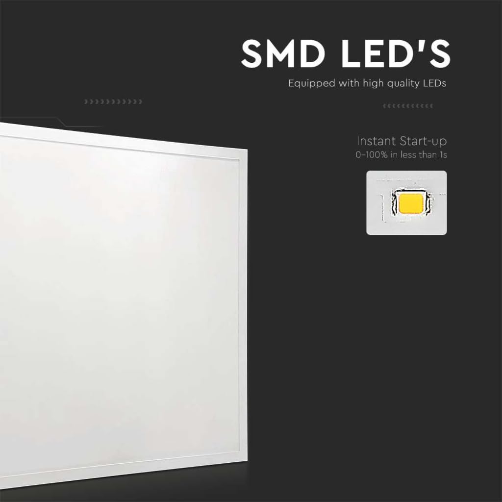 V-TAC VT-60036 Kit 10pz Pannello led smd 36W 60x60 da incasso 120lm/W alta luminosità luce bianco naturale 4000K confezione 10 pannelli - 10217