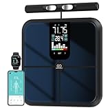 Báscula para Peso Corporal Báscula Digital de Baño con 8 Electrodos, Max 400lb/180kg/28st