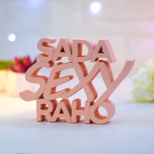 Image of Nukkad Tales Sada Sexy Raho Pink Showpiece Home Decor Items Birthday Gift Items for Couples Gift for Girls (7 x 5.40 inch)
