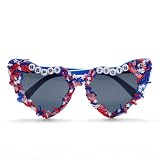 Coprall USA 250th Anniversary Merchandise 1776-2026 American Flag Sunglasses 4th of July Outfits for Women Men Heart Glasses Independence Day Gift(Happy 250th)