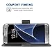 WWAAYSSXA Phone Case for Samsung Galaxy S7 Edge Folio Flip Wallet Case,PU Leather Credit Card Holder Slots Heavy Duty Full Body Protection Kickstand Protective Phone Cover s7edge S 7 Plus Black