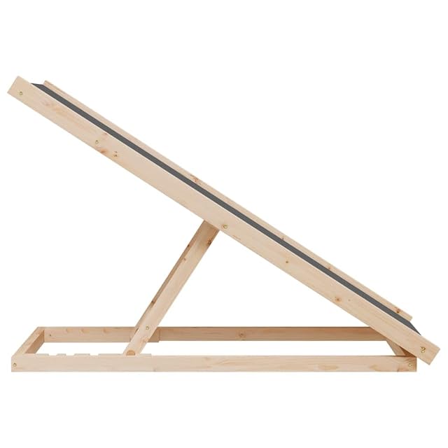 Foto 7 de 8 de vidaXL Rampa para Perros Madera Maciza de Abeto Gris 100x40 cm