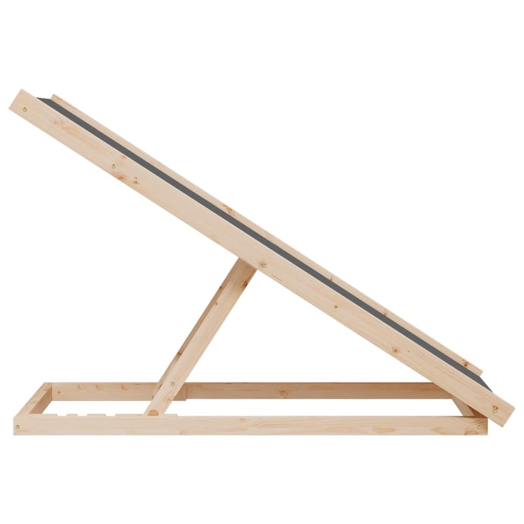 Rampa para perros de 100 x 40 cm de madera de abeto, altura ajustable, para perros y gatos, rampa plegable para coche con superficie antideslizante