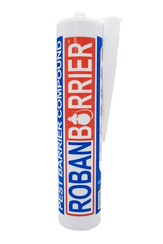 Roban Barrier Compound - Instantly Effective Waterproof Rodent Block & Hole Filler Metal Fiber Reinforced Indoor/Outdoor Paintable Rodent Barrier
