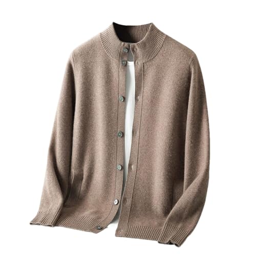 Abrigo de punto de lana con cuello de tortuga para hombre, suéter grueso, suéter informal de negocios, a, M