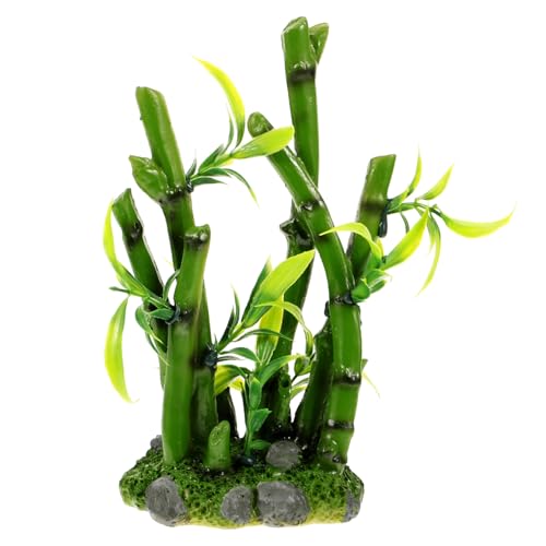 SUPVOX Realistic Resin Bamboo Plant for Aquarium Reptile Tank Ornament Decorative Landscape Plant Decor