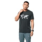 Schnelltrocknend Jack Wolfskin Herren JWP WORLD T M schnelltrocknendes T-Shirt, Phantom, XXL