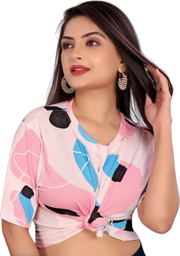 Image of Regolith Designer Sarees Women's Spandex Solid Half Sleeve Regular Fit T-Shirt