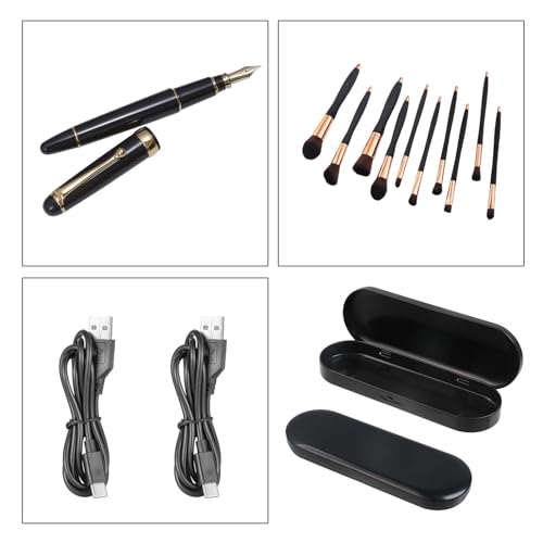 Image of T Tulead Tinplate Box Containers Black Empty Hinged Tins Storage Organizer Box Pencil Pen Case 5PCS
